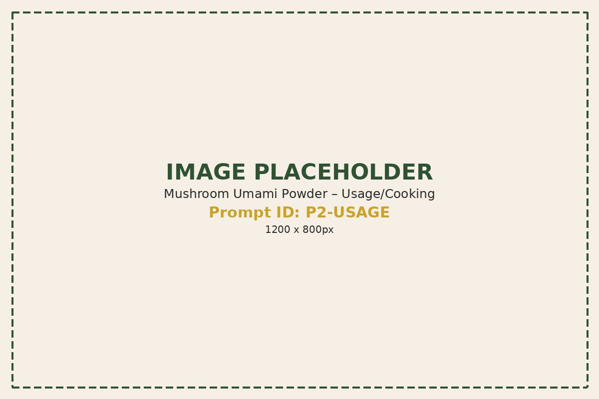 Mushroom umami powder being sprinkled over a plate of fried rice